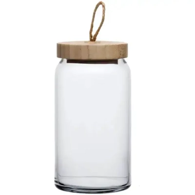 Банка для продуктов стеклянная 1130мл «Вуди» 43593B