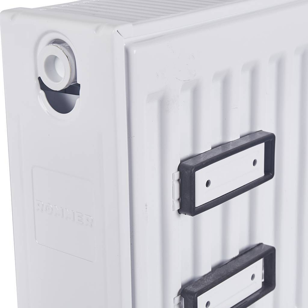 Радиатор панельный профильный ROMMER Compact тип 22 - 300x2000 мм (подкл.боковое, белый)