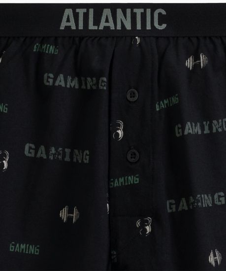 Трусы (2 шт) мужские семейные Atlantic 2MBX-084, хлопок, черный + светлый хаки