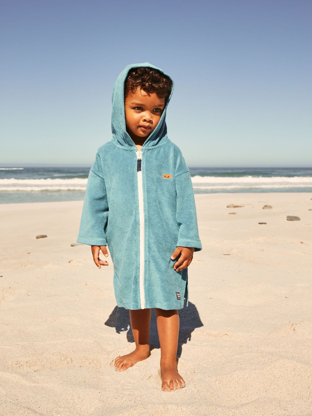 Халат махровый пляжный для мальчика Next E92-309, Голубой