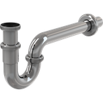 A432 Сифон для умывальника D32, U-форма, цельнометаллический, с накидной гайкой 5/4"