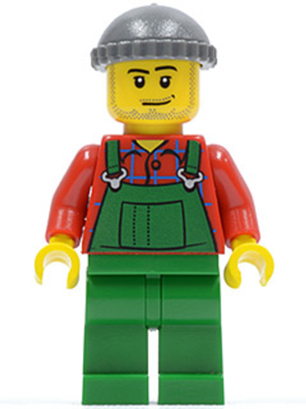 Минифигурка LEGO Cty0326 Комбинезон фермер зелёный
