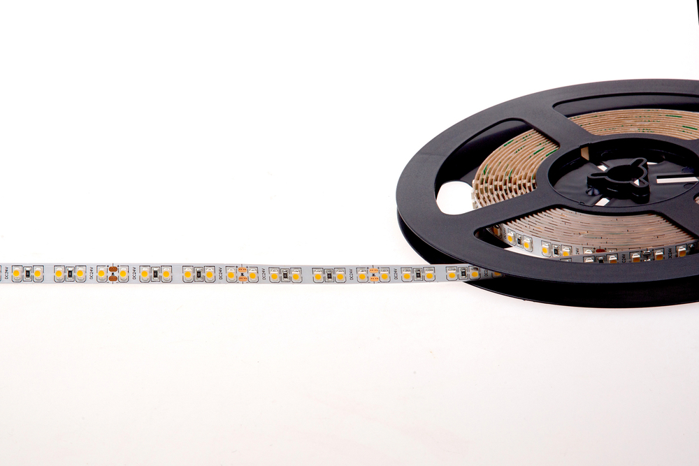 Лента светодиодная SMD нейтральная DC24V 9, 6W/m 4000K 720Lm/m 120д/м CRI>95 IP20,  упаковка 5 метров,  ширина 8мм,  высота 2мм,  самоклейкая