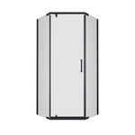 Душевая ширма DIONRIA (100х100) прозрачное стекло, профиль черный