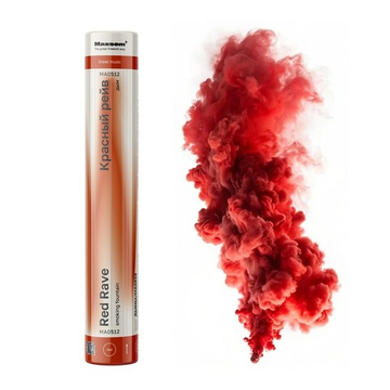 Дым цветной красный, 60 сек, 220 мм