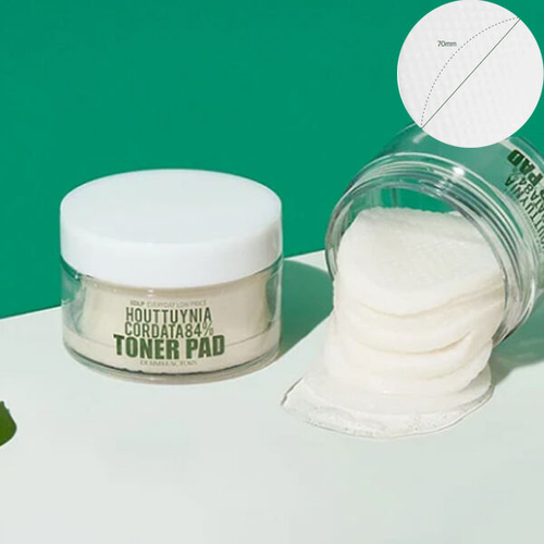 Тонер - пэды для лица увлажняющие с экстрактом Хауттюйнии Derma Factory Houttuynia Cordata 84% Toner Pad, 30шт (150мл)