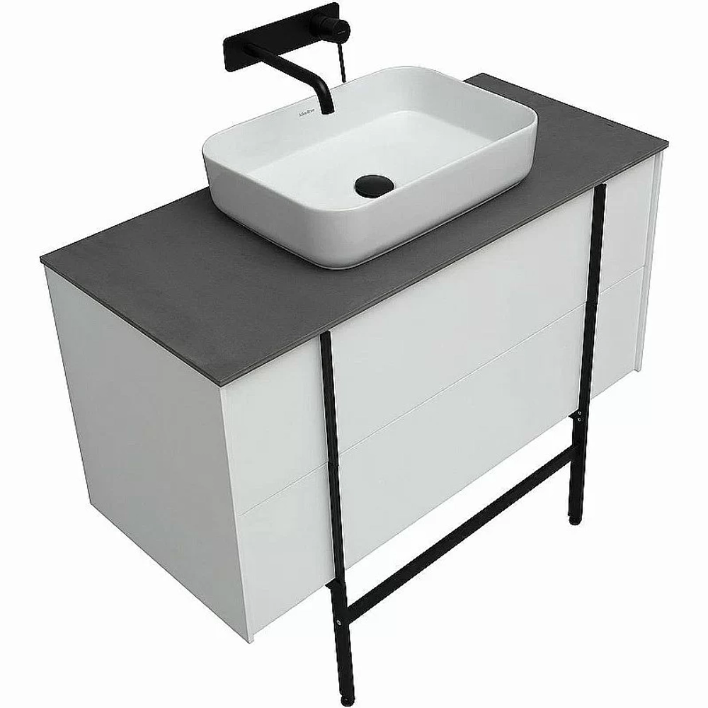 Тумба с раковиной Allen Brau Reality 100 1.32007.WM белый матовый