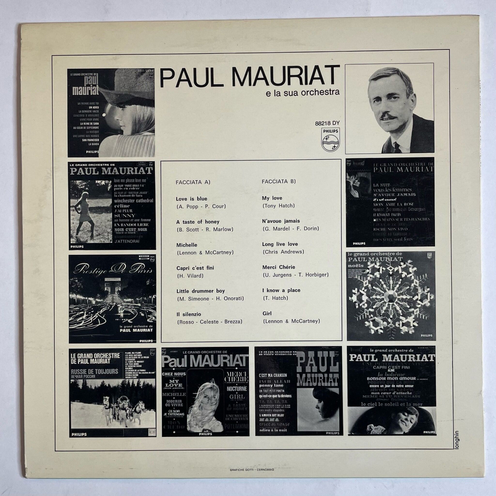 Винтажная виниловая пластинка LP Поль Мориа Paul Mauriat E La Sua Orchestra A Taste Of Mauriat (Italy 1967)