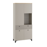 Модульная стенка в гостиную Дуб крафт золото/Серый 240х41х210 см