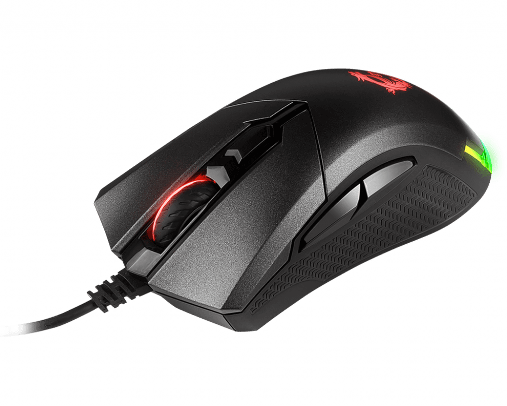 Мышь MSI Clutch GM50 USB2.0/TPE-кабель 2м/Вес 87г./RGB подсветка/Черный