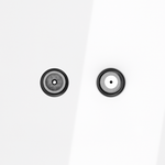 Розетка телевизионная встраиваемая VOLTUM S70 оконечная TV+SAT, (белый глянцевый)