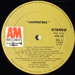 Carpenters ‎– Carpenters (Япония 1971г.)