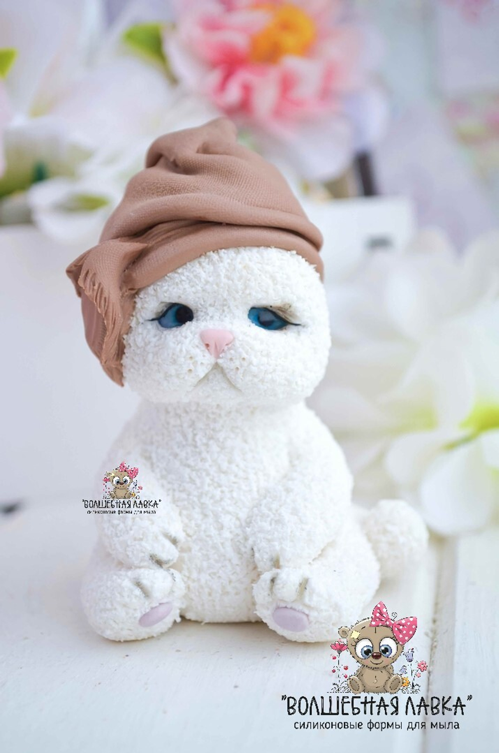 Силиконовая форма Кот с тюрбаном