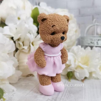 Cиликоновый молд "Мишка Мерилин" бренд "Твое хобби"