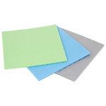 Салфетки губчатые для уборки кухни 15х15 см, ЦЕЛЛЮЛОЗНЫЕ, КОМПЛЕКТ 3 шт., цветные, LAIMA, 700262