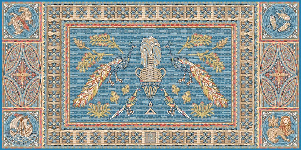 Палантин «Мозаика Херсонеса» 100% хлопок