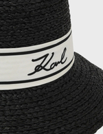 Шляпа KARL LAGERFELD K/Signature Raffia Hat