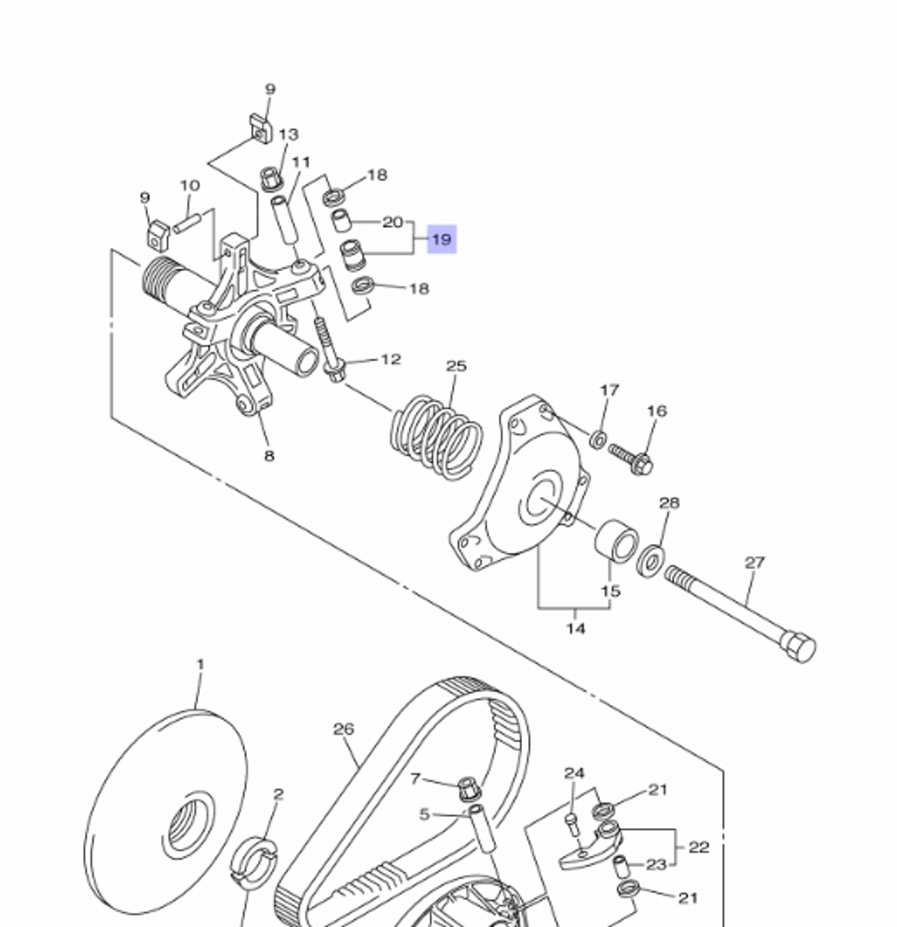 Ролик вариатора Yamaha 8FG1762400