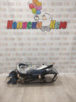 Санки-коляски Galaxy Snow Glory Gloss зеленый-серый