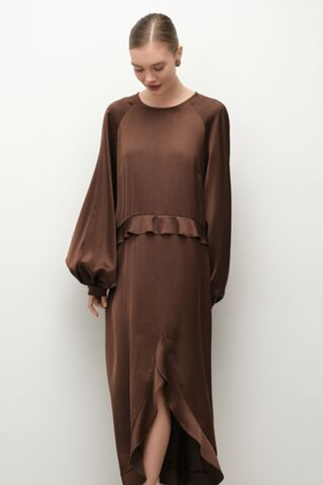 Платье богемное с воланами