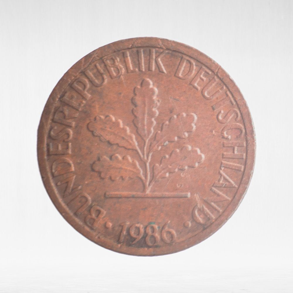 Germany, 1 Pfennig, 1986, (Stuttgart Mint - "F"), VF