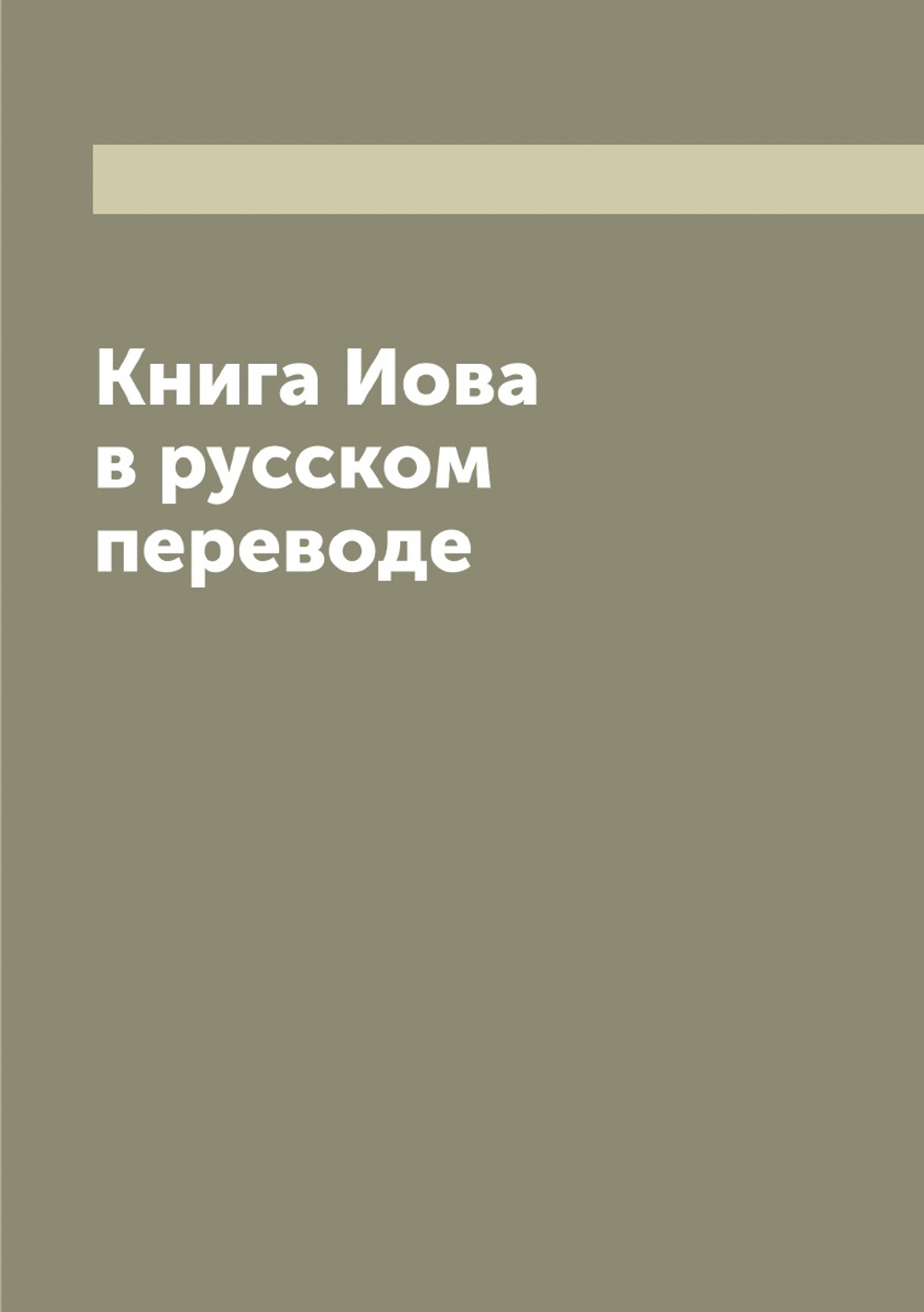Книга Иова в русском переводе | Нет автора