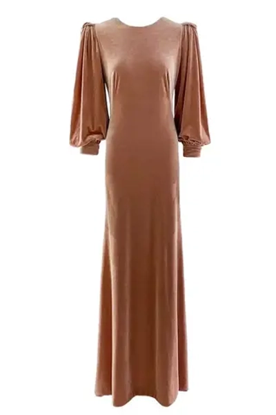 Платье бархатное с открытой спиной