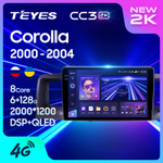 Teyes CC3 2K 9"для Toyota Corolla 2000-2004