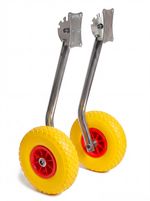 Транцевые колеса перекидные, для лодок с НДНД, бескамерные полиуретановые колеса, нержавеющая сталь