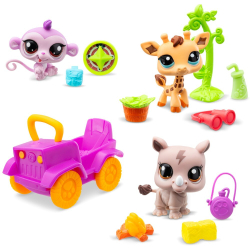 Littlest Pet Shop - Набор Сафари с тремя животными 3-PAK + аксессуары LPS00524 / артикул   LPS00524  / GTIN 885561005240