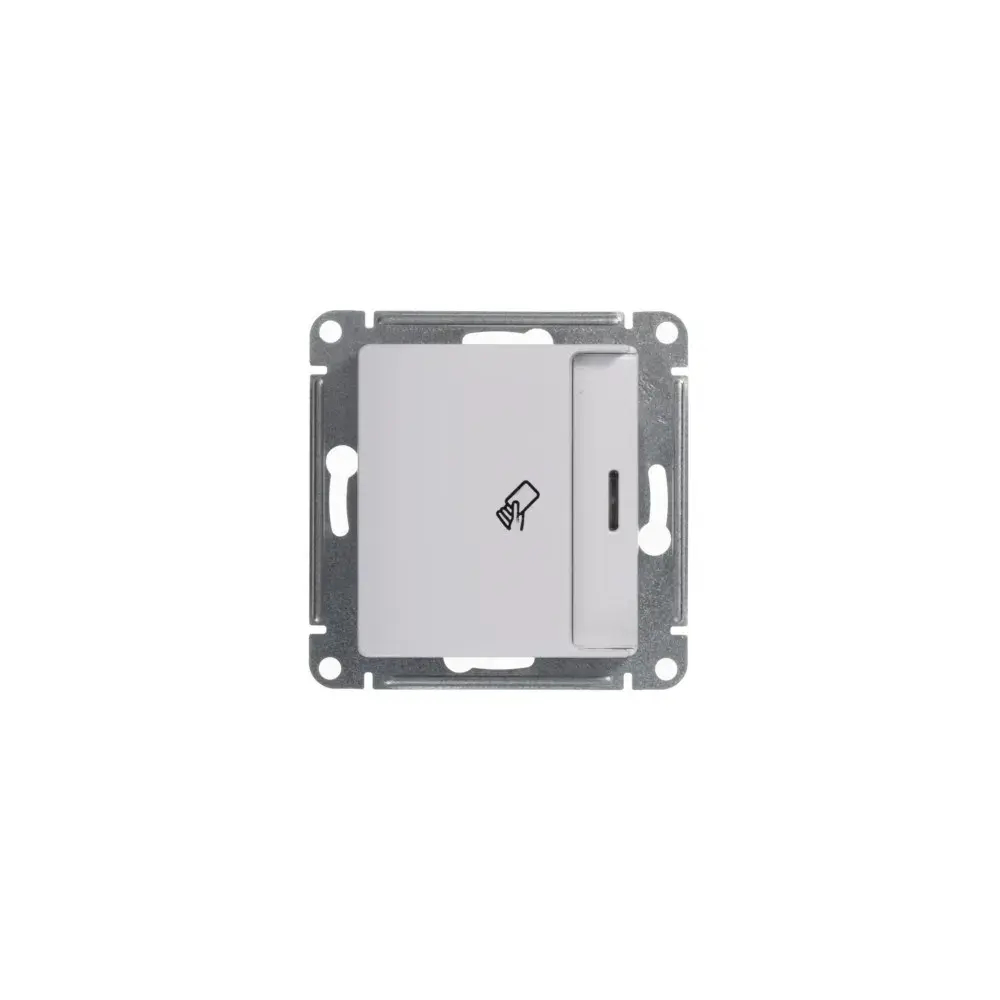 GLOSSA ВЫКЛЮЧАТЕЛЬ карточный с подсветкой, 10А, без задержки отключения, механизм, БЕЛЫЙ