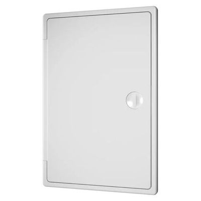 Лючок вентиляционный пластик, 150х200 мм, с ручкой-задвижкой, бел, Эра, ЛТ1520П