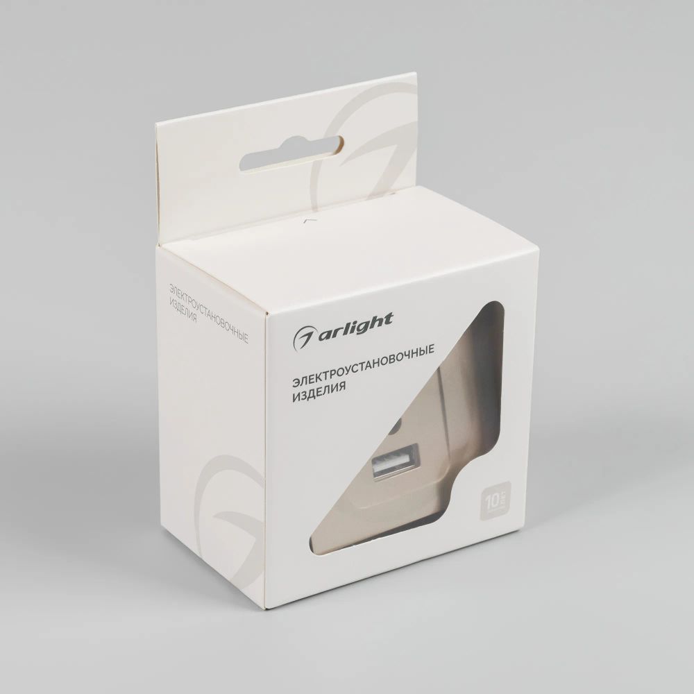 Механизм USB розетки SCT-MUAC-PL-GD-V (5V, 3A, QC4) (Arlight, -) 049841