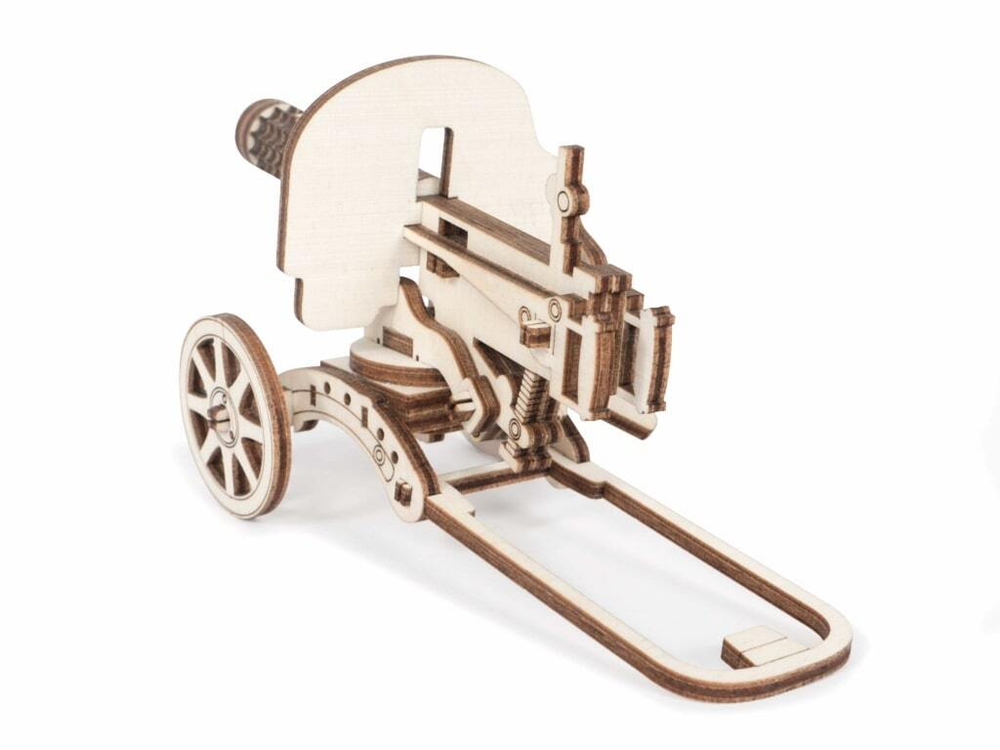 Пулемет ЛТ Максим 1910 от Lemmo - Деревянный конструктор, сборная модель 3D пазл, миниатюра