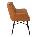 Стул allar, экокожа, рогожка, коричневый