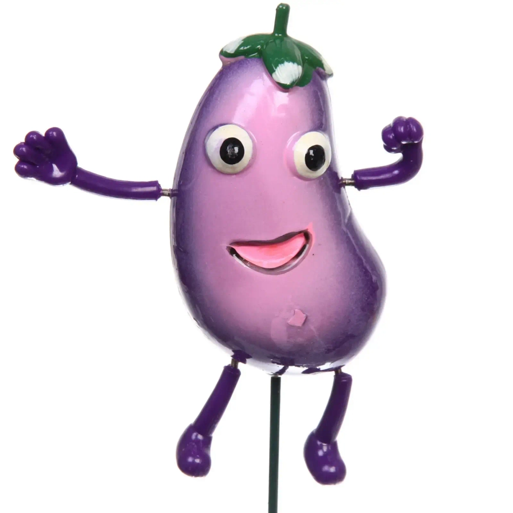 Фигура на спице «Веселый баклажан» 60см (фигурка 12 см)