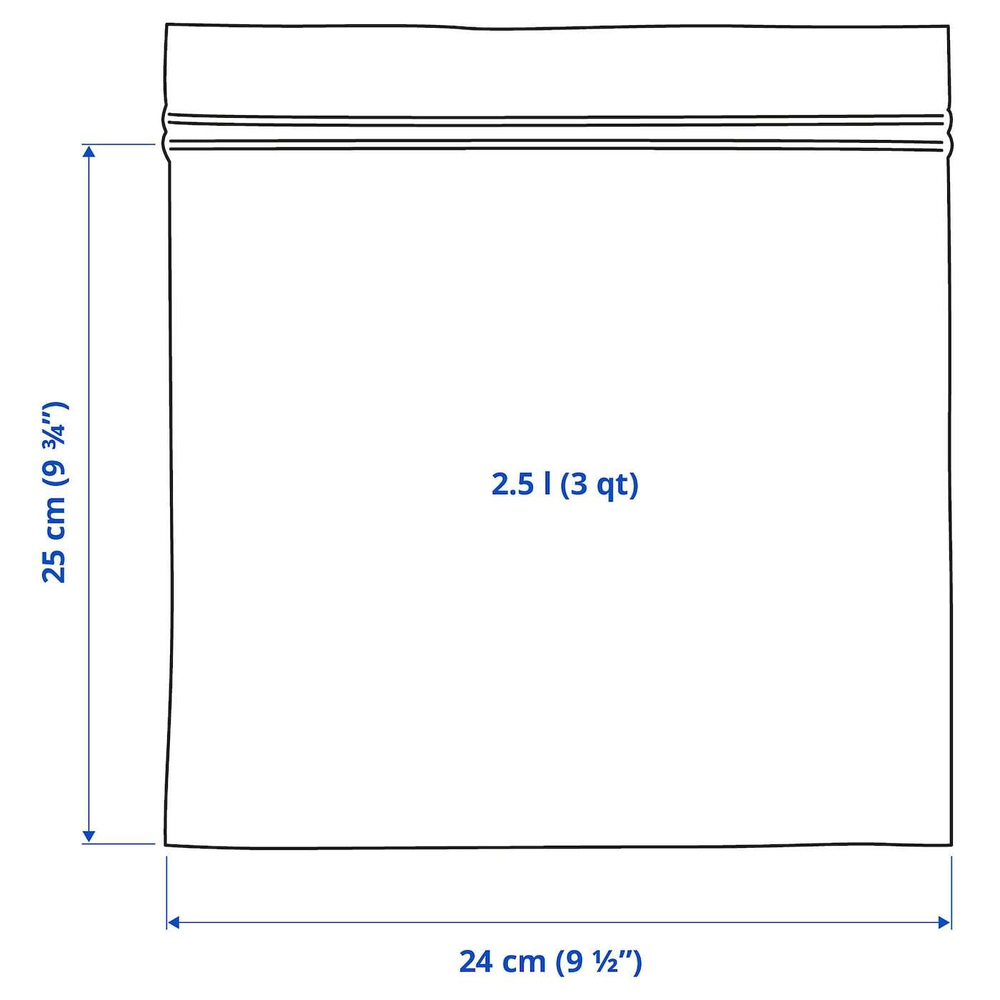 IKEA ISTAD  (ИКЕА ИСТАД)  -  Пакет Ziplock, рисунок/черный и розовый, 2,5 л