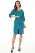 Платье Теплые объятия (вельвет, бирюза) Diolche (Акция)