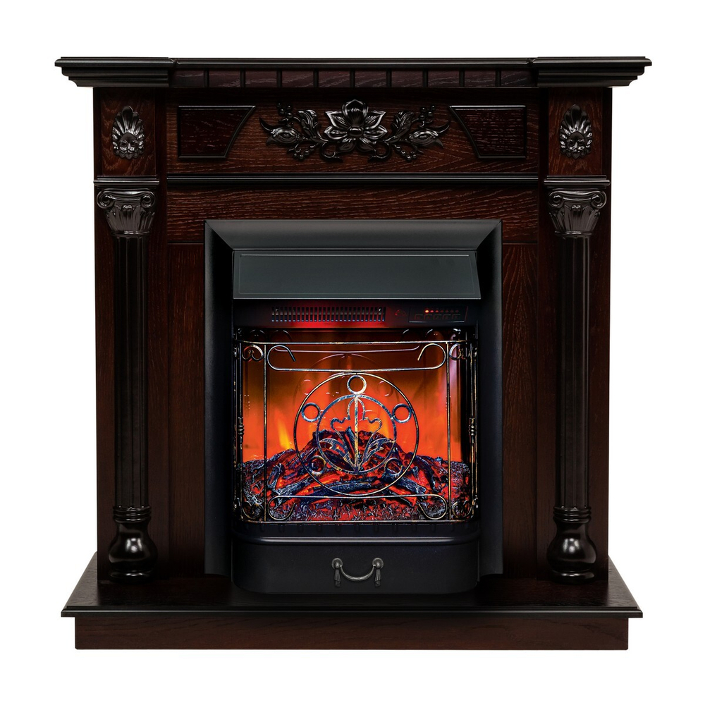 Электрокамин RealFlame Dacota AO античный дуб с очагом Majestic Lux Black RC