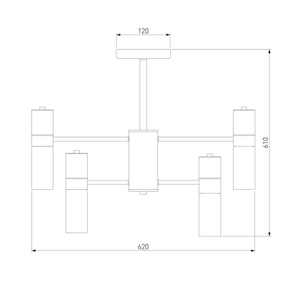 Подвесная люстра Eurosvet Tesoro 70125/6 черный