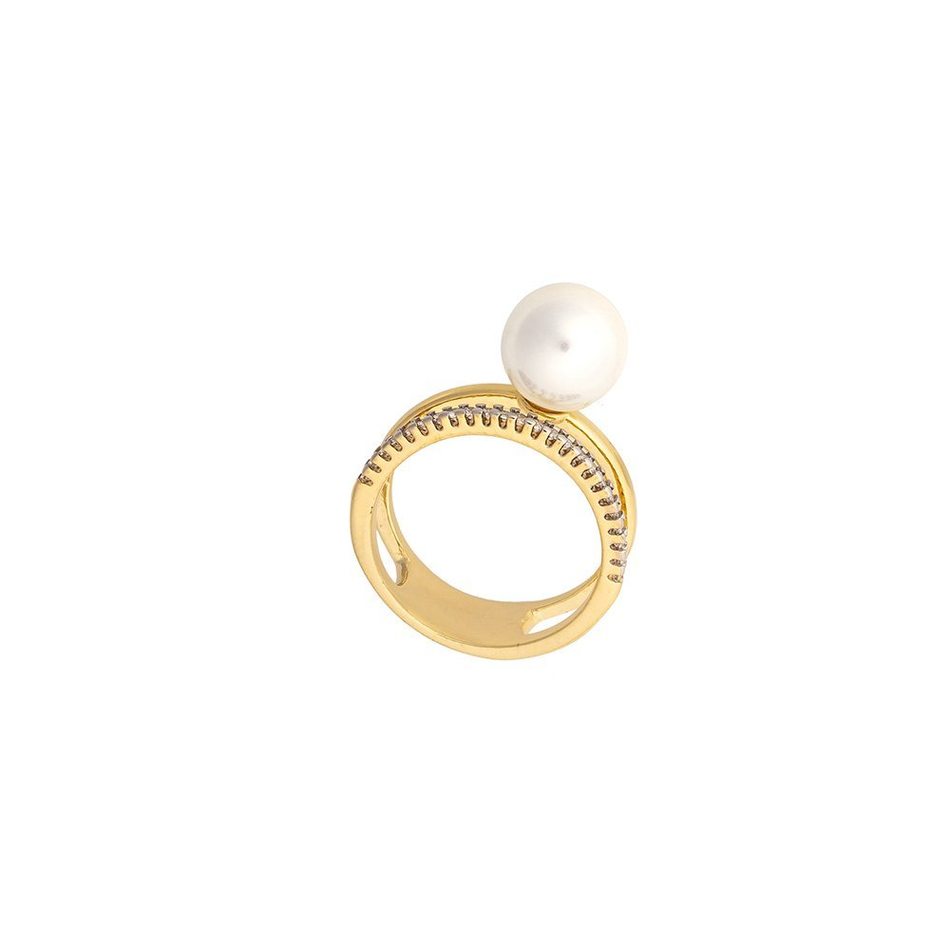 Кольцо Possebon White Pearl 17.2 мм K0942.1/17.2 BW/G