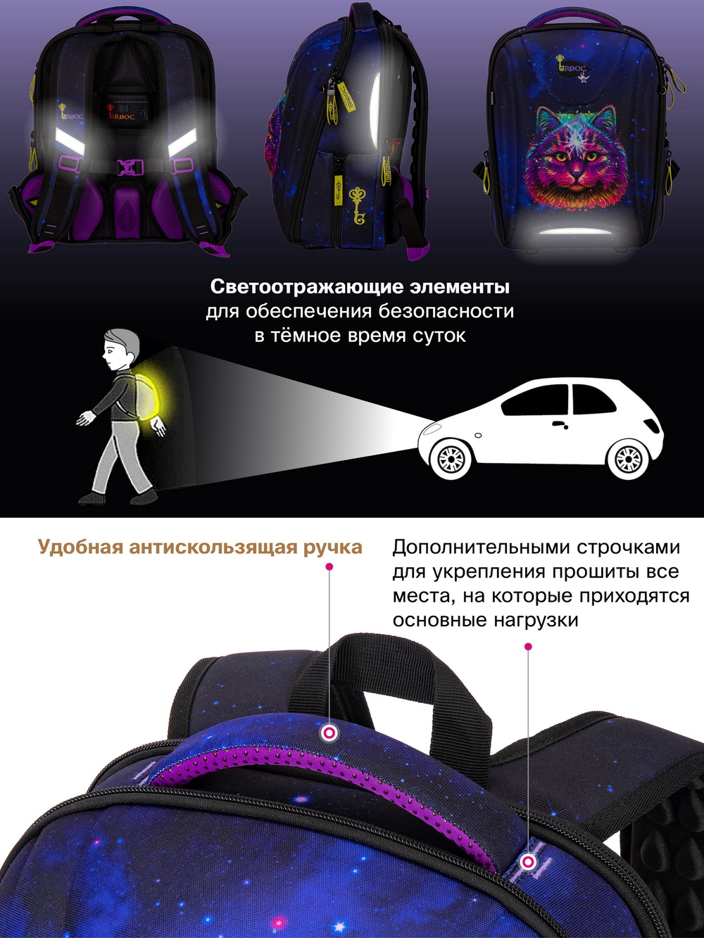 Ранец GROOC 7mini-025 + пенал + мешок + сумка-пенал