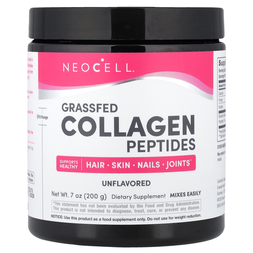 NeoCell, пептиды коллагена от животных травяного откорма, с нейтральным вкусом, 200 г (7 унций)