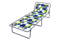 Кровать раскладная Юниор жесткая арт.С89/44 (цвет ткани разноцветный рис.круги (4 шт. в уп.)