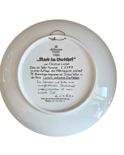 Тарелка декоративная "Отдых в гостинице" Германия