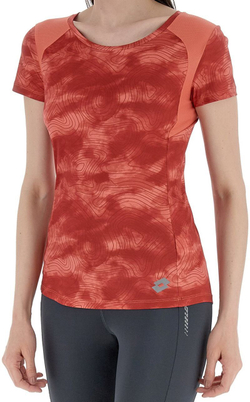 Женская теннисная футболка Lotto Running III T-Shirt PRT - Red