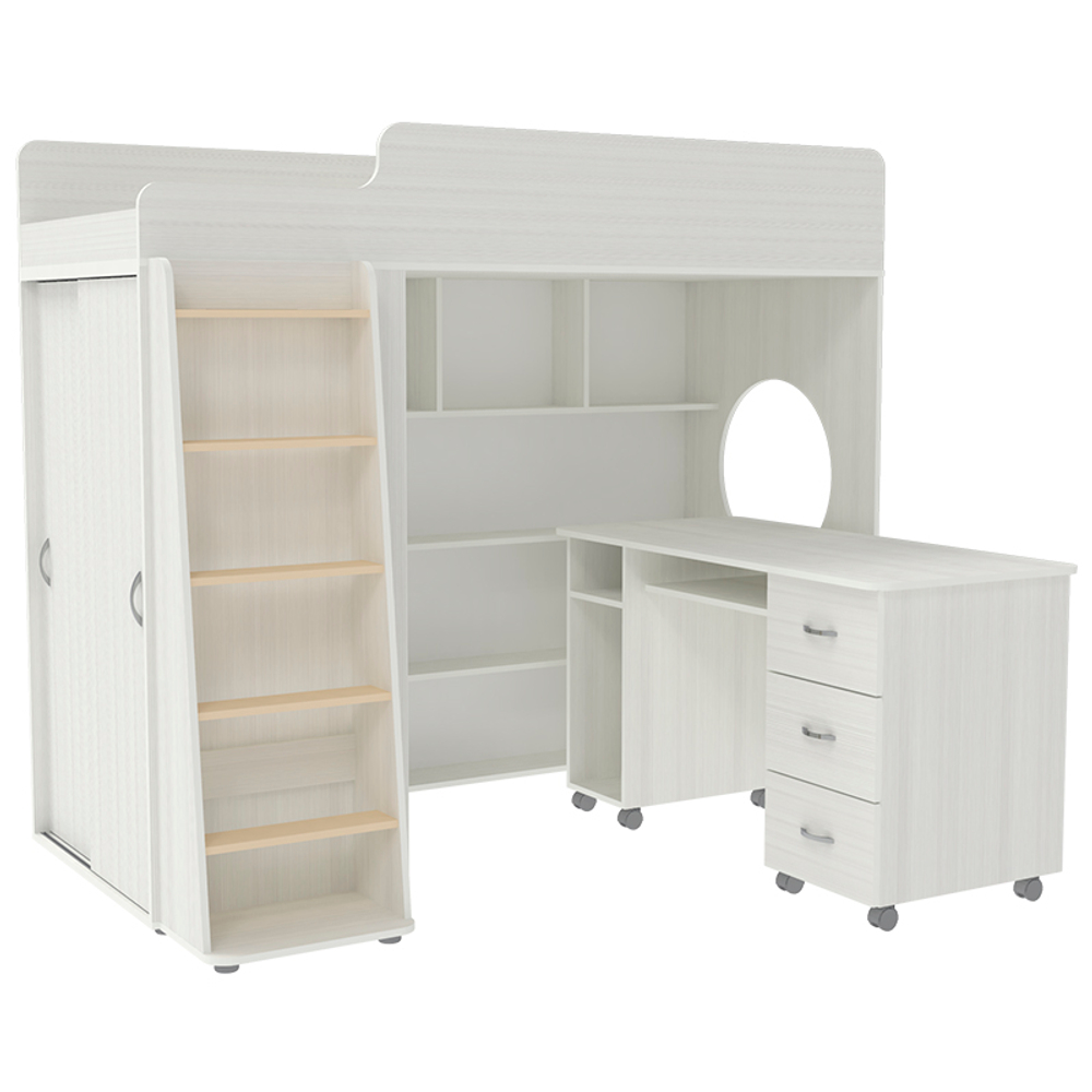 Кровать-чердак КарИВи Легенда 5.2 Белое Дерево Белое Дерево