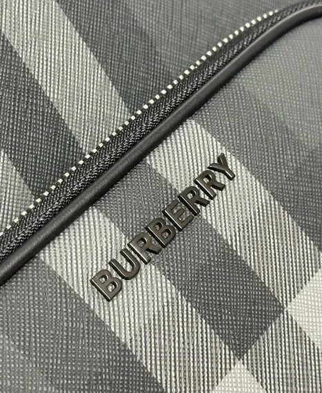 Рюкзак Burberry Rocco в клетку, серый