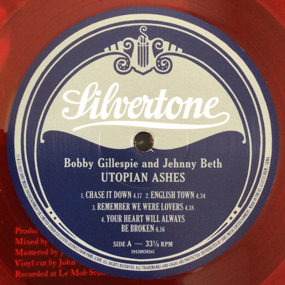 Bobby Gillespie And Jehnny Beth / Utopian Ashes (Coloured Vinyl)(LP)