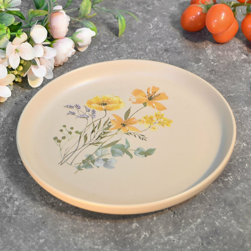 Тарелка десертная 20см Цветочная фантазия